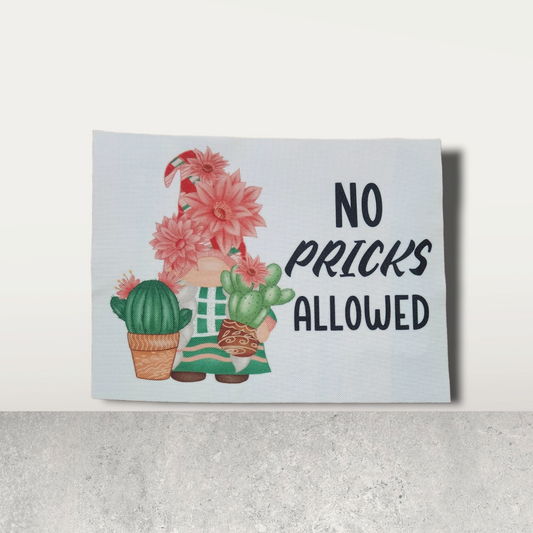 Gnome No Pricks Allowed Fabric panal