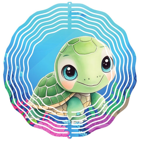 Cute Sea turtle wind spinner