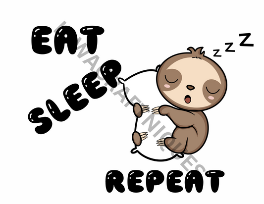 Eat Sleep Repeat Sloth download