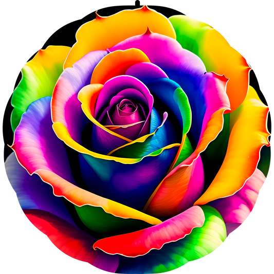 Mutli color Rose Wind Spinner